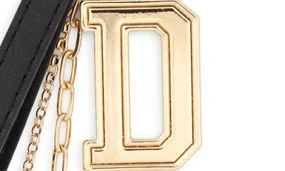 Leith Varsity Initial Bag Charm In Multi
