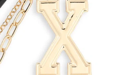 Leith Varsity Initial Bag Charm In Multi