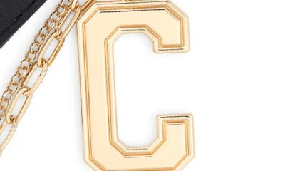 Leith Varsity Initial Bag Charm In Multi