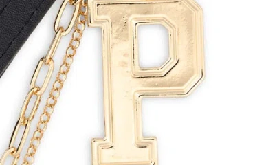Leith Varsity Initial Bag Charm In Multi