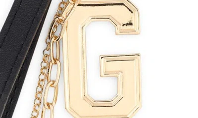 Leith Varsity Initial Bag Charm In Multi