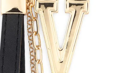 Leith Varsity Initial Bag Charm In Multi