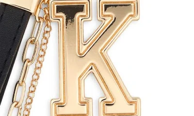 Leith Varsity Initial Bag Charm In Multi