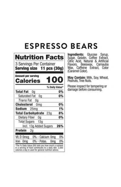 Sugarfina 4-piece Espresso Bears Set In Multi