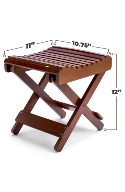 Sorbus Bamboo Folding Step Stool Bench In Brown