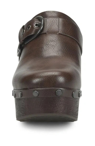Korks Lacey Platform Clog In Brown