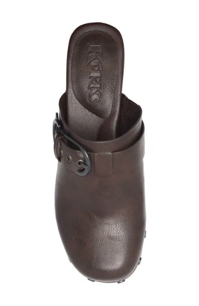 Korks Lacey Platform Clog In Brown