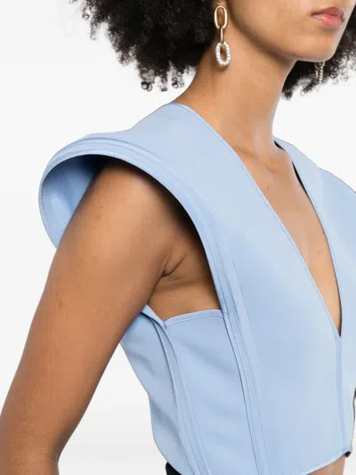 Maticevski Bonded Combat Top In Blue