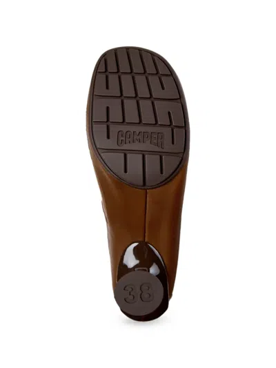 Camper Right Left Leather Ankle Boots In Brown