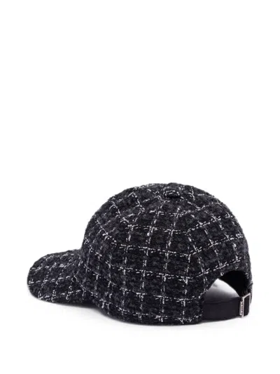 Msgm Baseballkappe Mit Logo-stickerei In Black