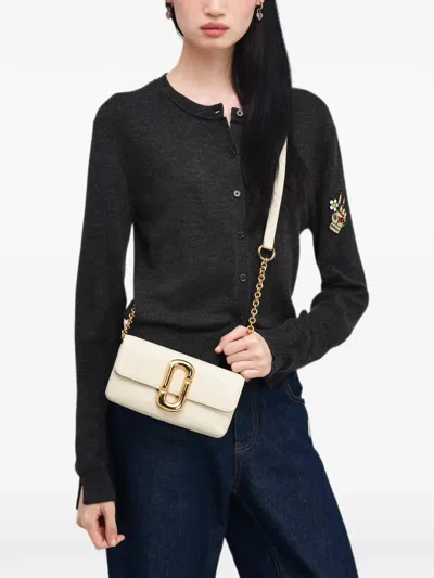 Marc Jacobs Scene Leather Wallet On Chain In Neutral