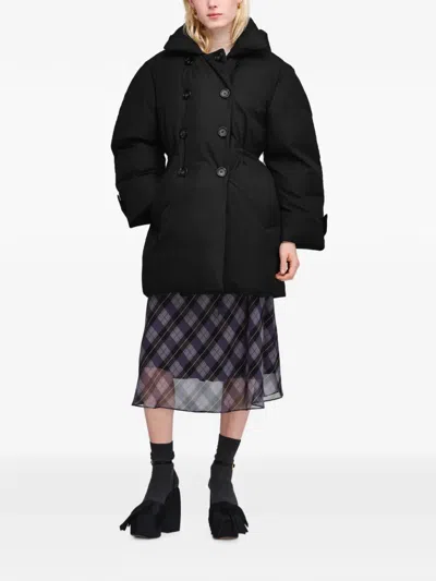 Marc Jacobs Puffer Peacoat In Black