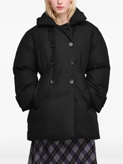 Marc Jacobs Puffer Peacoat In Black