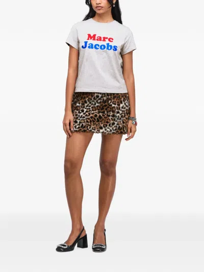 Marc Jacobs Canal St Logo-print T-shirt In Gray