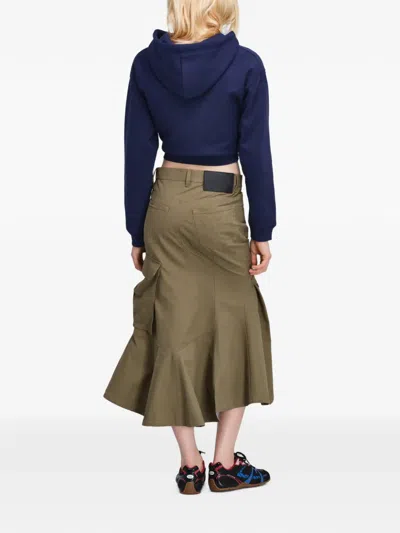 Marc Jacobs Cargo Midi Skirt In Green