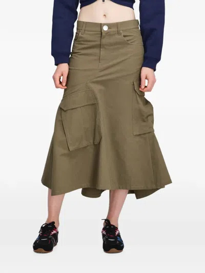 Marc Jacobs Cargo Midi Skirt In Green