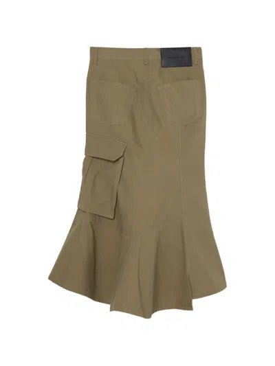 Marc Jacobs Cargo Midi Skirt In Green