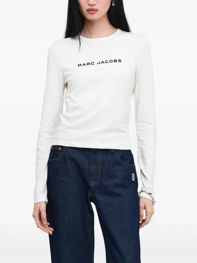 Marc Jacobs Bow-print Logo-print T-shirt In White