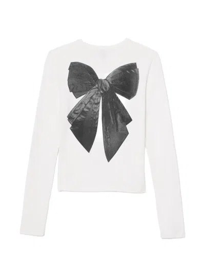 Marc Jacobs Bow-print Logo-print T-shirt In White