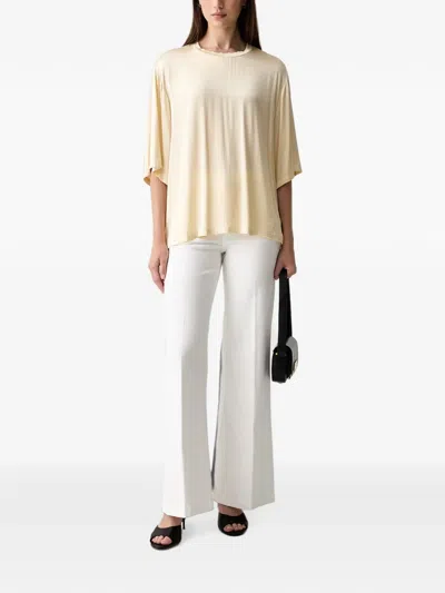 Vicolo Button-embellished Jeans In White