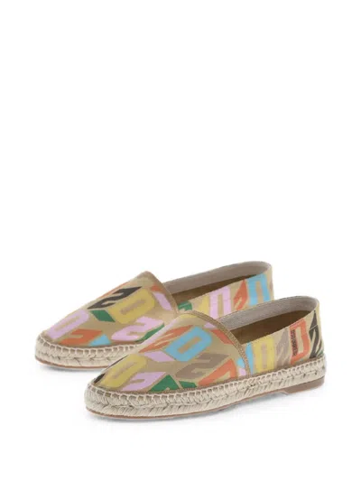 Dsquared2 Monogram Espadrilles In White