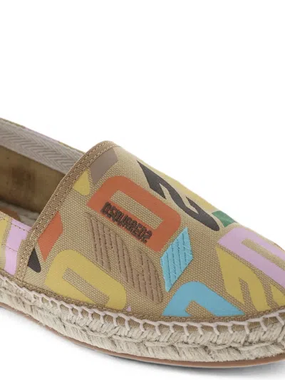 Dsquared2 Monogram Espadrilles In White
