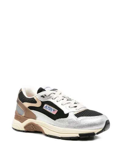 Autry Hyperway Panelled Leather Sneakers In Multi