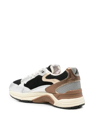 Autry Hyperway Panelled Leather Sneakers In Multi