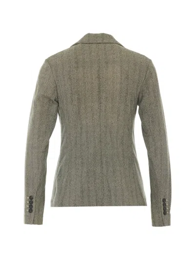 Circolo 1901 Herringbone-pattern Blazer In Gray