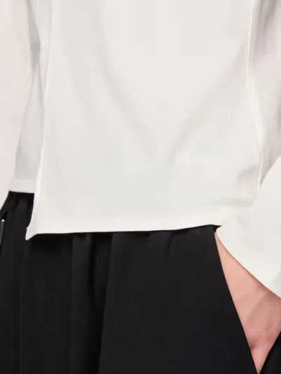 Y-3 Fitted Long Sleeve T-shirt In White