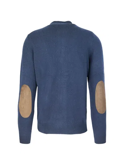 Barbour Elbow-patch Button-up Cardigan In Blue