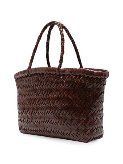 Dragon Diffusion Gora Mini Woven Leather Tote In Brown