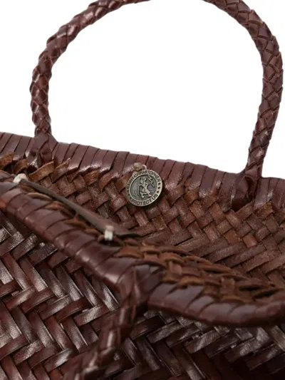 Dragon Diffusion Gora Mini Woven Leather Tote In Brown