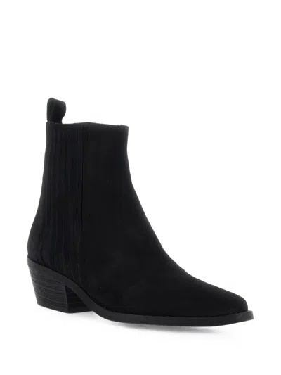 Pollini Pointed-toe Ankle Boots In Black