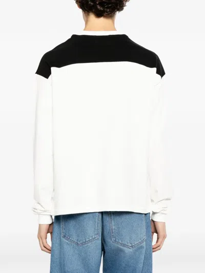 Rhude Racing Panel Long Sleeve Graphic T-shirt In White