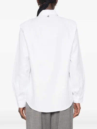 Dixie Padded-shoulder Shirt In White