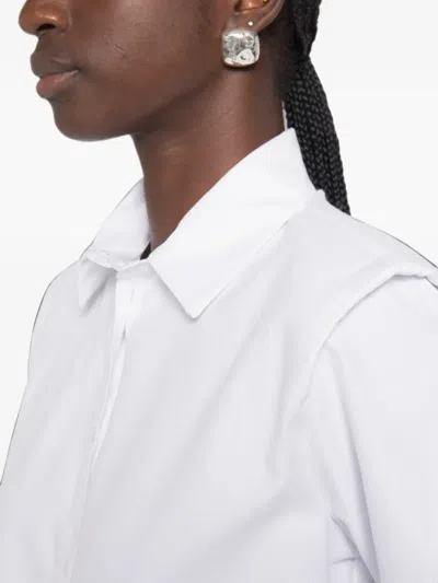Dixie Padded-shoulder Shirt In White