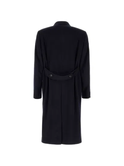 Umit Benan President Double-breasted Wool Coat In Black