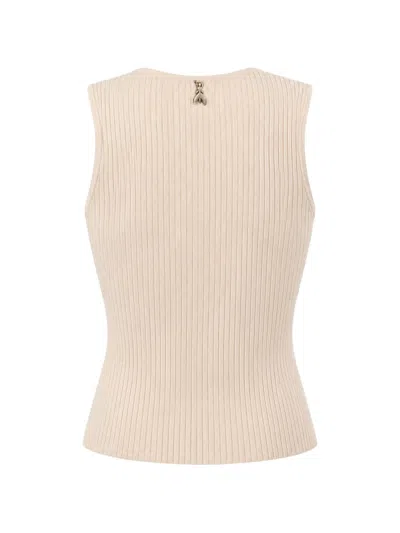 RIBBED-KNIT WRAP TOP