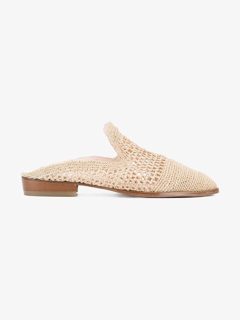Robert Clergerie Antes Woven-raffia Slip-on Loafers In Natural | ModeSens