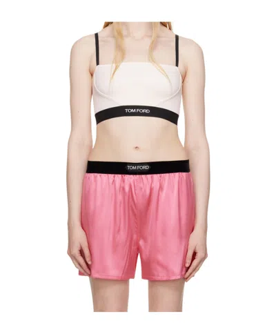 Tom Ford Modal Bra With Design And Adjustable Straps In Gray