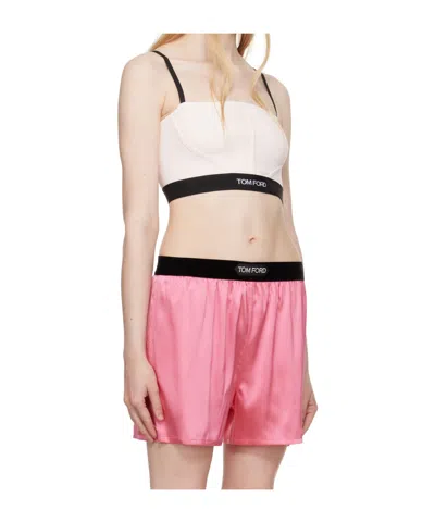 Tom Ford Modal Bra With Design And Adjustable Straps In Gray