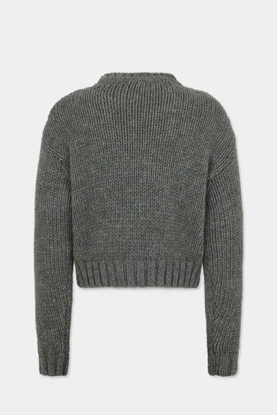 Dsquared2 Intarsia-knit Crew-neck Sweater In Gray