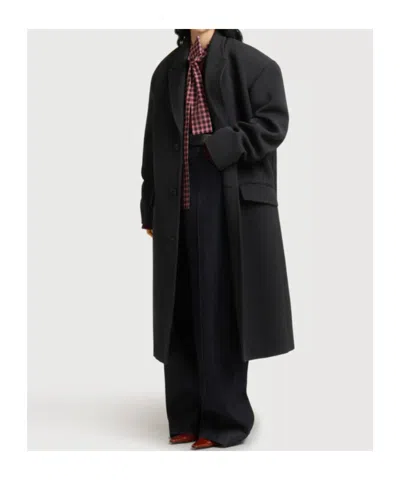 Marni Deep Grey Tweed Oversized Coat In Multi