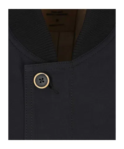 Uma Wang Oversized Bomber-collar Coat In Blue