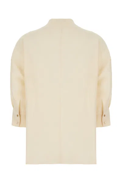 Antonelli Sequin-embellished Leaf-patch Shirt In Neutral