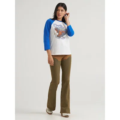 Wrangler X Lainey Wilson Eagle Graphic Raglan Tee In Blue
