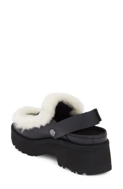 Ugg Esme Leather Slingback Clogs In Black