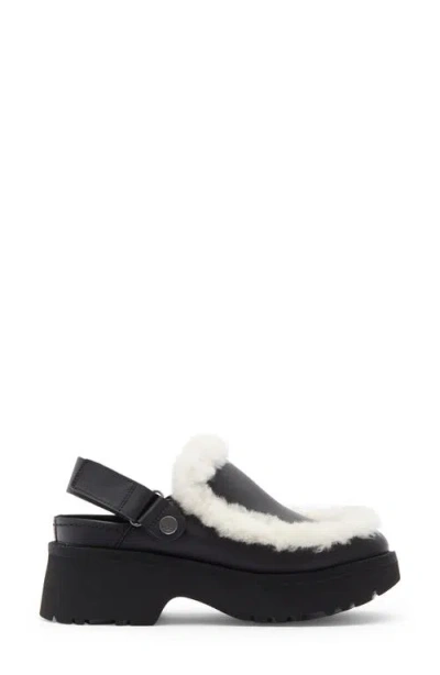 Ugg Esme Leather Slingback Clogs In Black