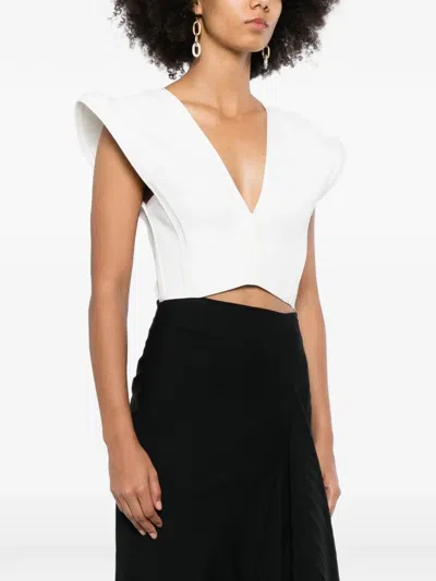 Maticevski Bonded Combat Top In White
